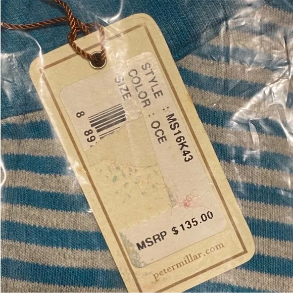 Peter Millar Blue and Gray Zip Up Sweater - Picture 5 of 6